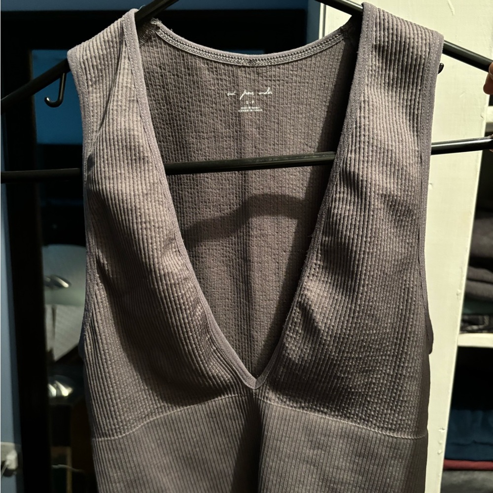 Free People Deep plunge vneck tank